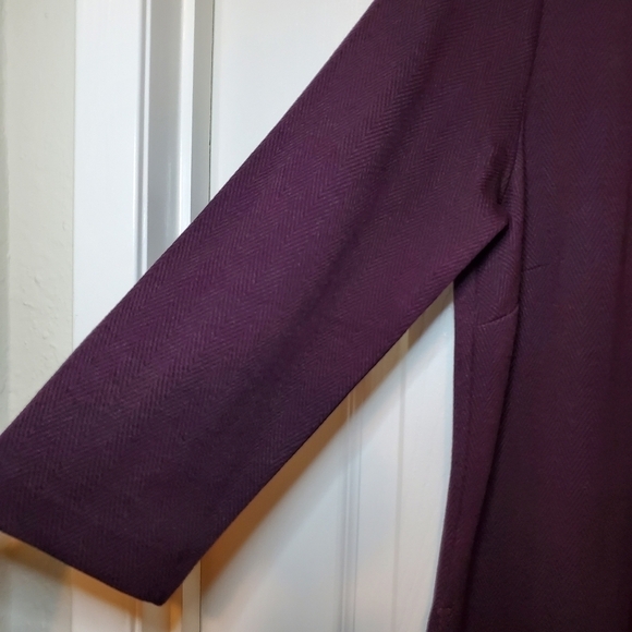 J. Jill Ponte Knit Black Red Herringbone Dress with Pockets Sz MP - Picture 2 of 11